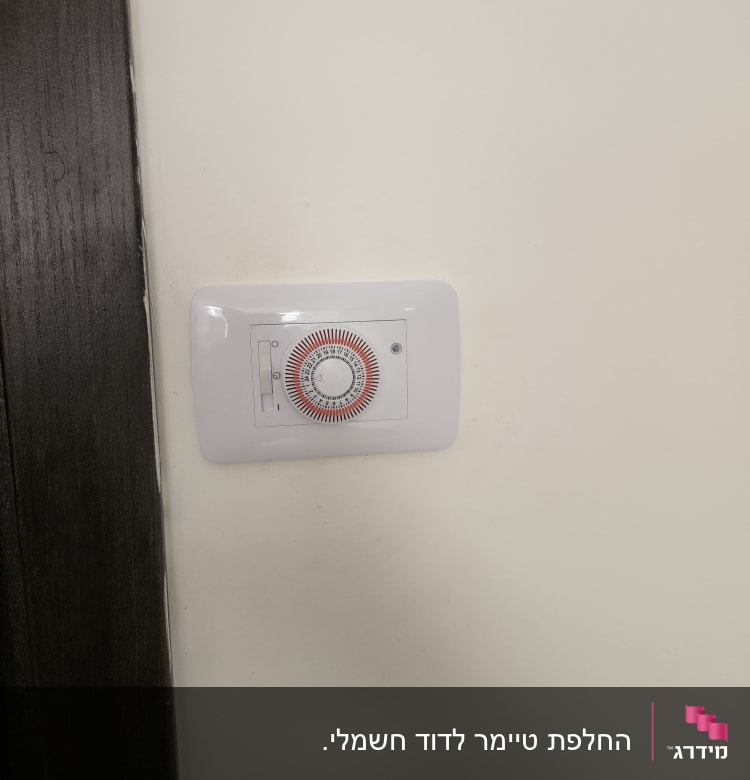 טיימר דיגיטלי על קיר לבן